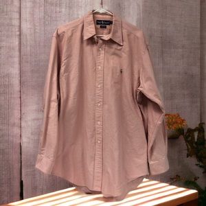 Ralph Lauren Yarmouth 100% cotton heathered red‎ 16.5-35 long sleeve button up